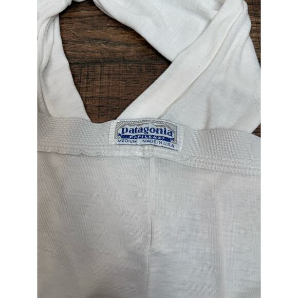 Vintage Patagonia Capilene White Label Base Layer Shirt Pants White Sz Medium - Picture 5 of 9